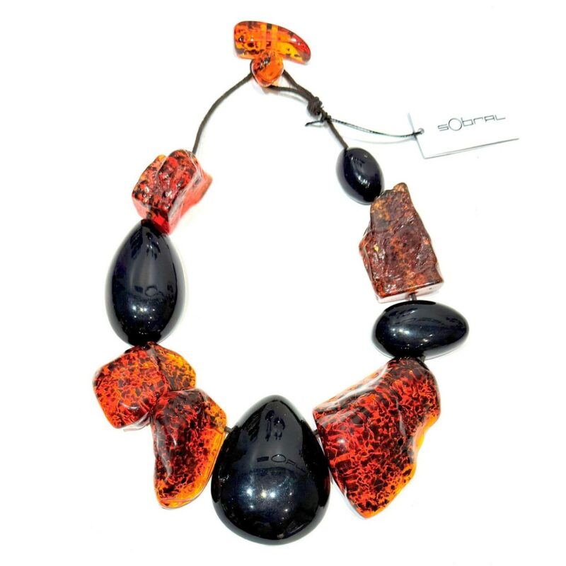 COLLIER CLAVELEN AMBRE & NOIR