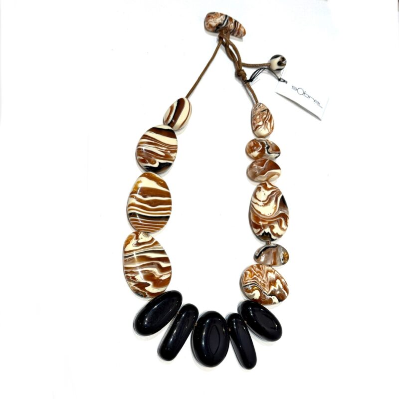 COLLIER LIS CARAMEL & NOIR