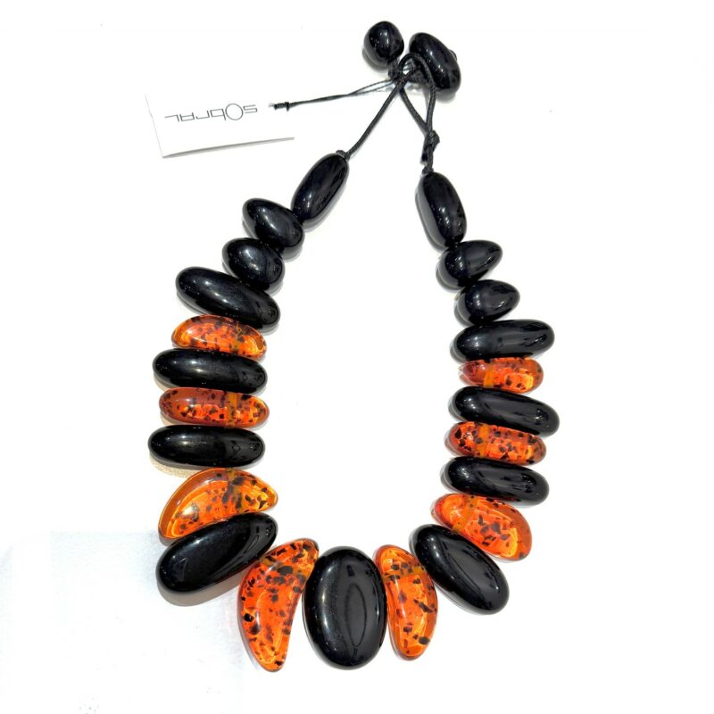COLLIER MONIC NOIR & AMBRE